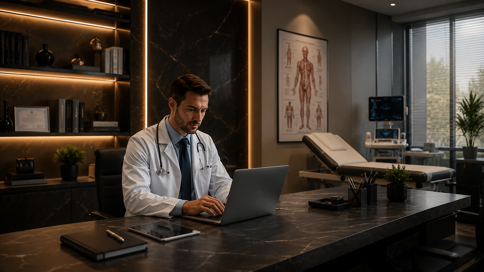 Ambiente de clínica médica moderna