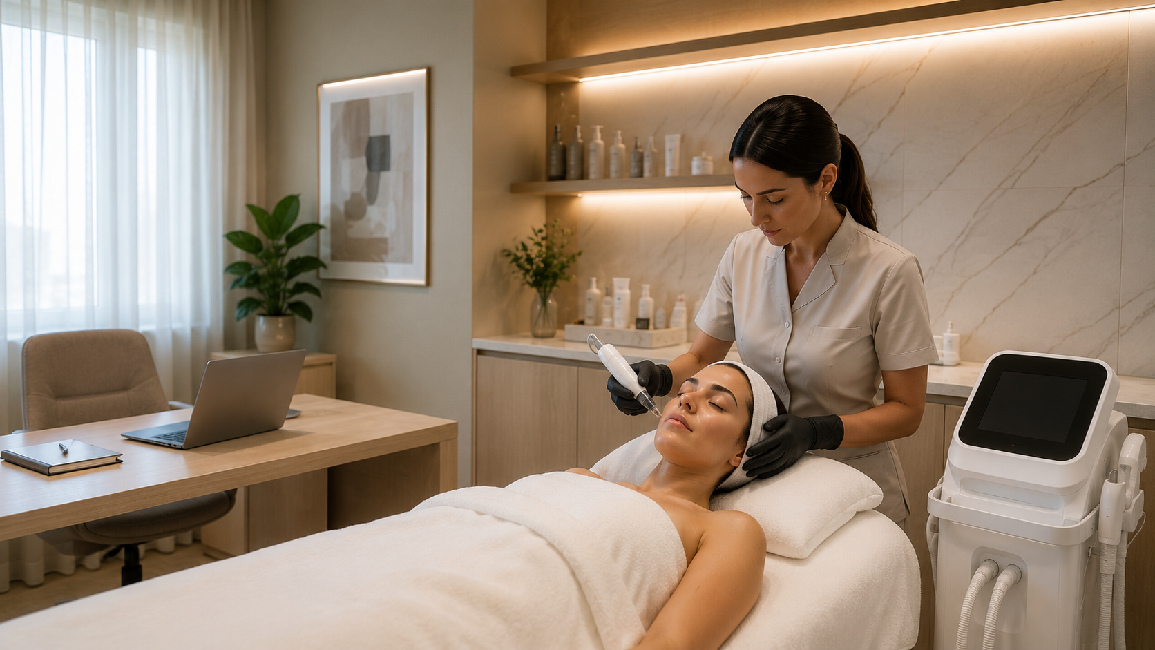 Ambiente de clínica de estética